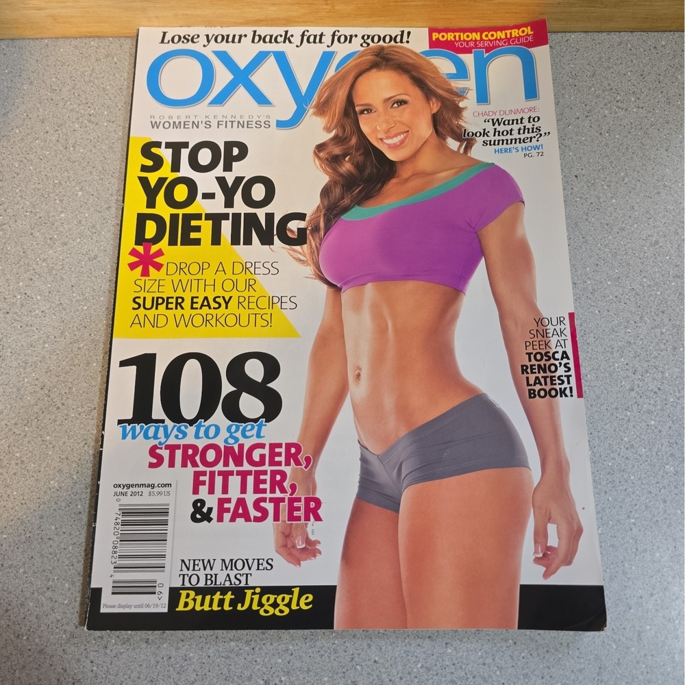 2012 June Oxygen Magazine Chady  Dunmore Cover Jamie Eason Column 2012 Arnold